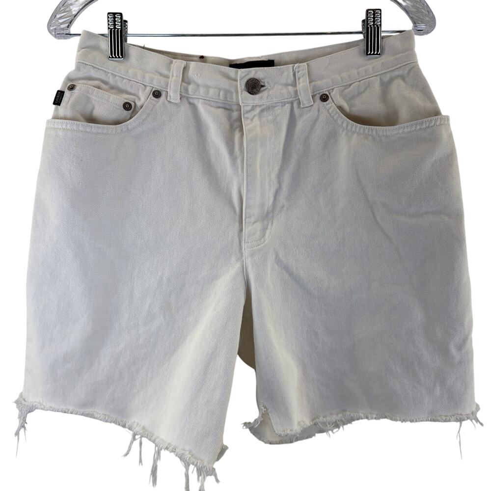 Lauren Ralph Lauren Shorts Womens 10 White Cut off Distressed High-Rise Denim